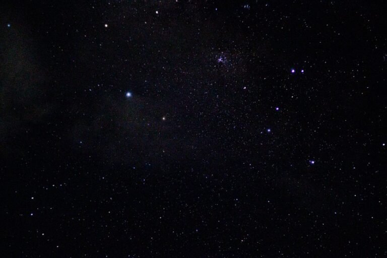 Ciel nocturne étoilé et constellations